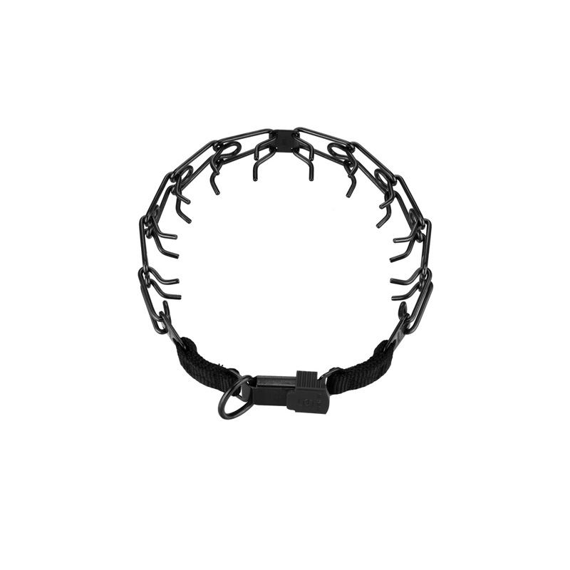 HS Obojek ostnatý ULTRA-PLUS 2.25mm/40cm, ClicLock, s popruhem, nerezová ocel, černý, pro malé psy