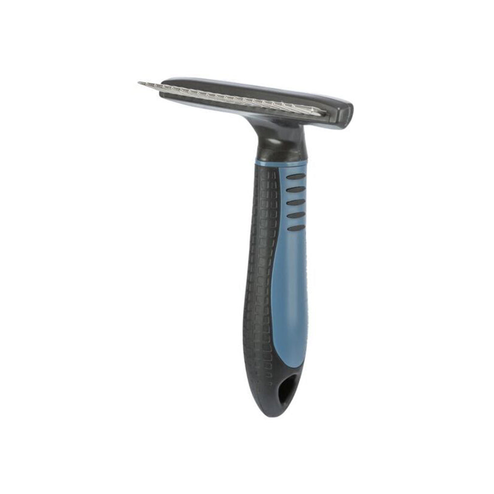 RAKE FOR LONG FUR WITH ANTI-SLIP HANDLE 10 × 15 CM, TEETH 2 CM