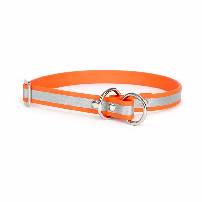 BIOTHANE® REFLECTIVE MARTINGALE COLLAR WITH STOPPER 19 MM