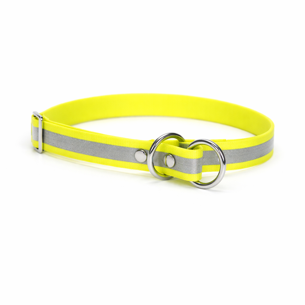 BIOTHANE® REFLECTIVE MARTINGALE COLLAR WITH STOPPER 19 MM